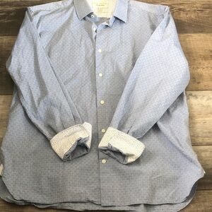 Ted Baker Light Blue Micro-Pattern Dress Shirt